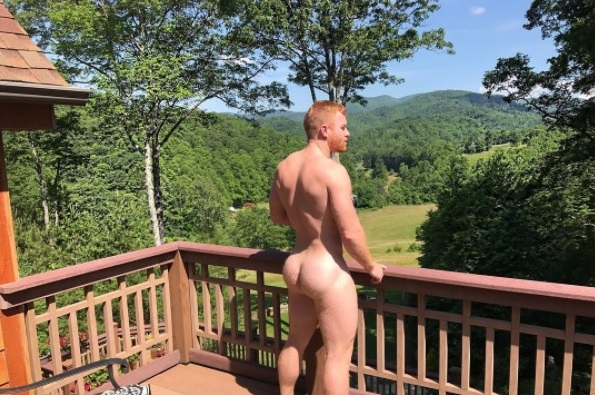Hot redhead model Seth Fornea launches 2018 calendar with ass and everything on display, completely naked