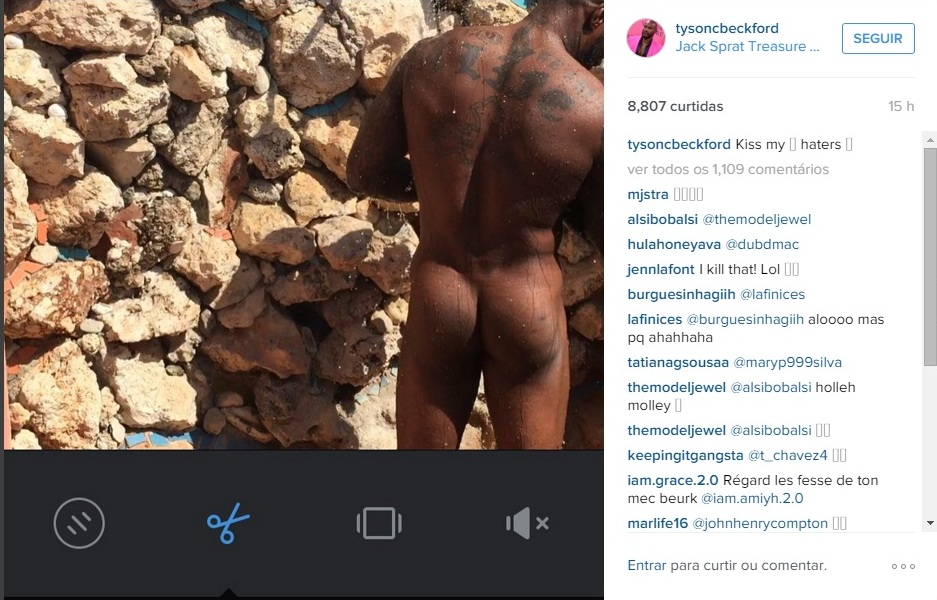 Tyson Beckford compartilha foto peladão no Instagram