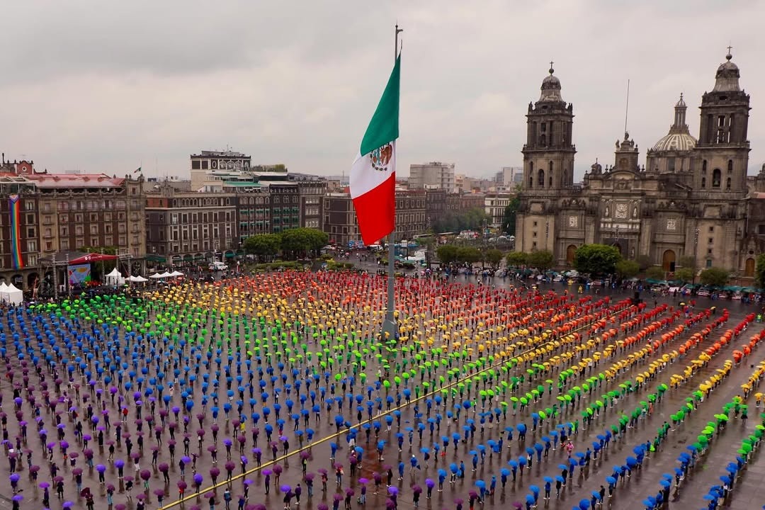 Bandeira LGBT na Cidade do México