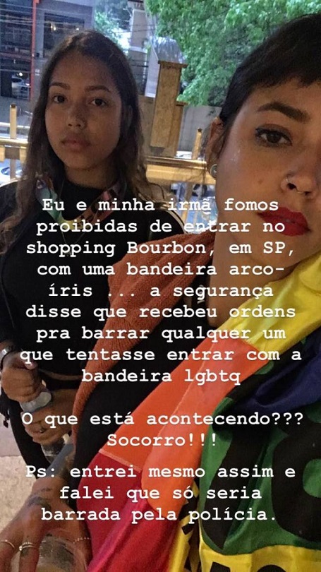 Bandeira LGBT é proibida no Bourbon Shopping