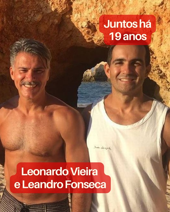 Casais gays famosos: Leonardo Vieira e Leandro Fonseca