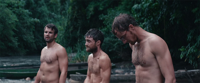 Daniel Radcliffe, Alex Russell e Joel Jackson aparece pelado no filme Jungle