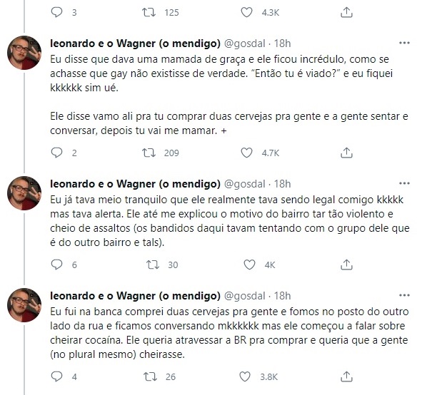 Date gay com bandido em Curitiba viraliza no Twitter: Leonardo Gosdal