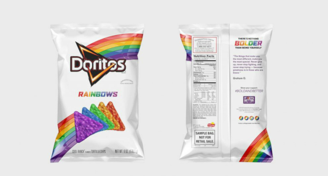Novo Doritos rainbow, arco-íris, terá renda revertida para projeto It Gets Better