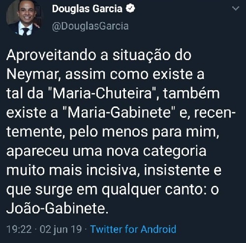 Deputado gay Douglas Garcia diz que sofre assédio na Alesp