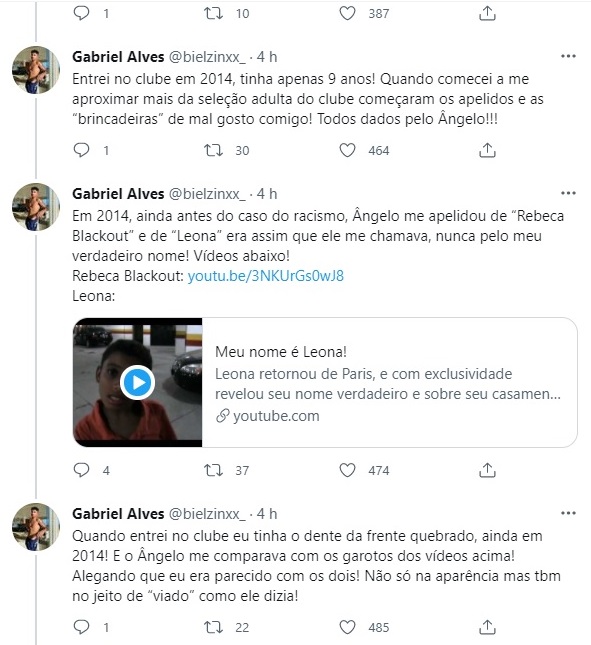 Arthur Nory, Gabriel Alves e Ãngelo Assumpção: homofobia