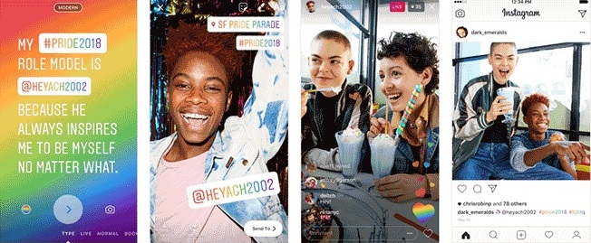 Instagram Stories celebra orgulho gay