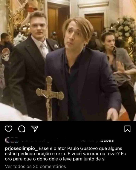 Pastor José Olímpio pede morte de Paulo Gustavo