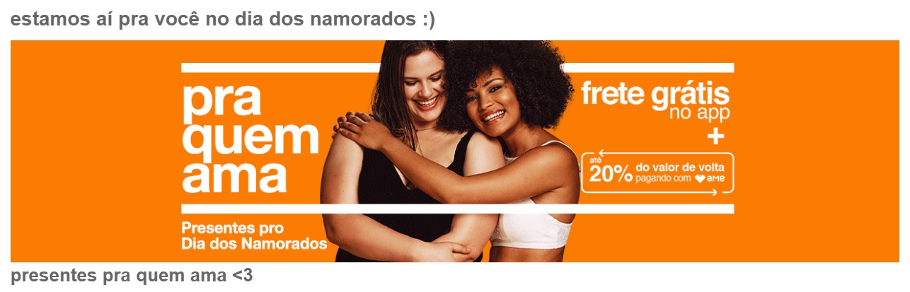 Lojas Americanas faz campanha com casal de lésbicas no Dia dos Namorados