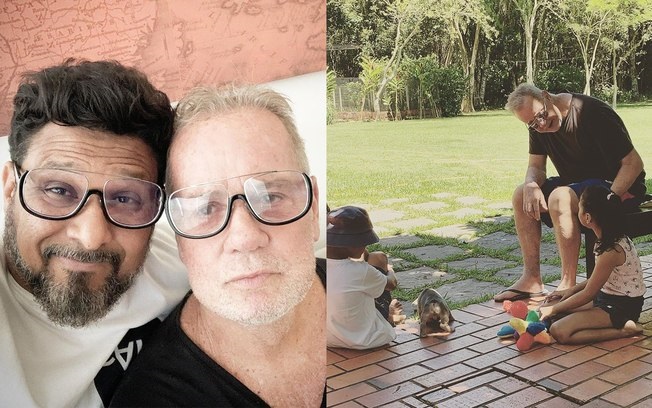 Luiz Fernando Guimarães e marido, Adriano Medeiros, adotam duas crianças
