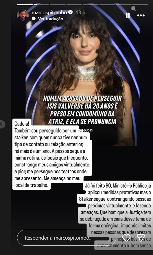 Marcos Pitombo é perseguido por stalker gay