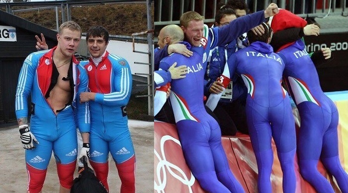 18 imagens de atletas de lycra no bobsled!