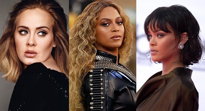 Adele, Beyoncé e Rihanna são as divas pop mais indicadas ao Grammy 2017