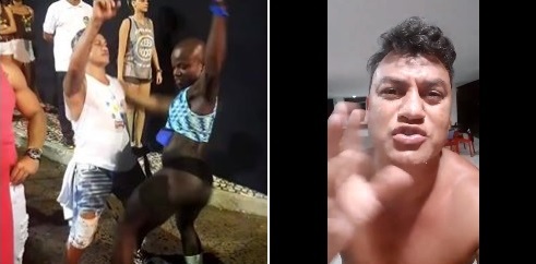 Lutador de boxe Popó grava vídeo após críticas por dançar com a transexual Sebastian no carnaval