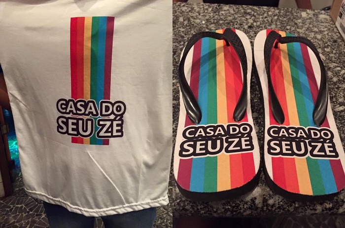 Casa de Seu Zé Dance Club, boate gay de São Paulo, lança chinelos e camisetas 