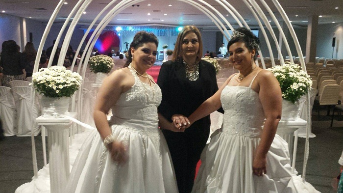 Casamento gay coletivo em Floripa com Lu do Bem