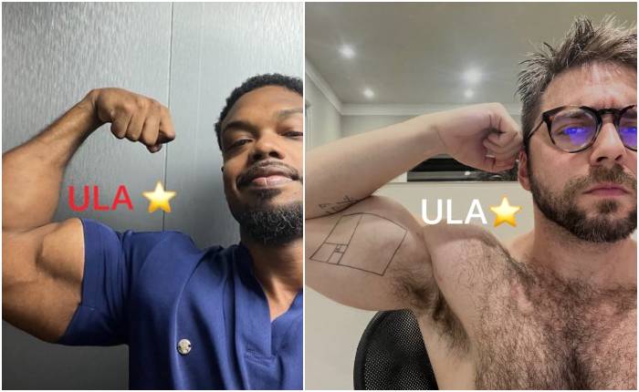 Trend: homens malhados exibem bíceps gigantescos para 'fazer o L'