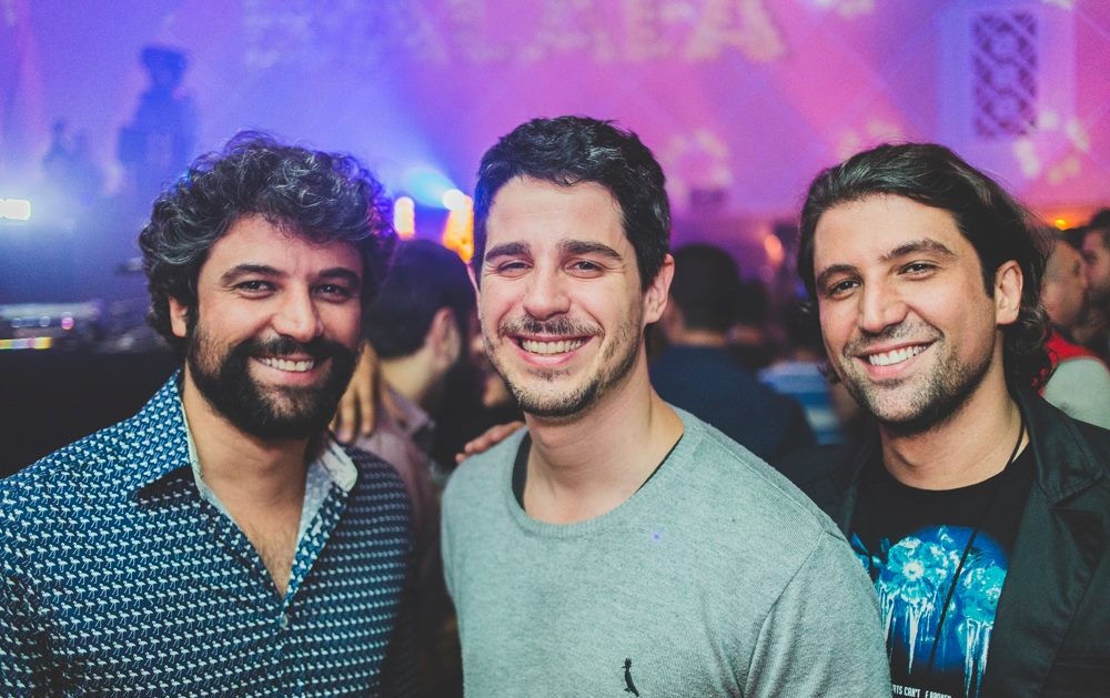 Giba Ka, Pedro Henrique Neschling e Beto BK, os produtores da festa carioca FunFarra