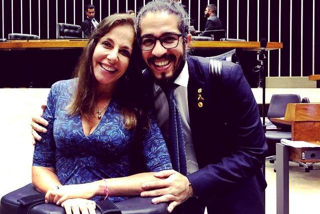 Jean Wyllys e Mara Gabrilli: senadora relata homofobia contra o deputado