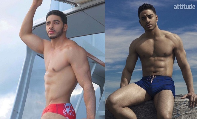Modelo transexual Laith Ashley estampa capa da revista gay Attitude
