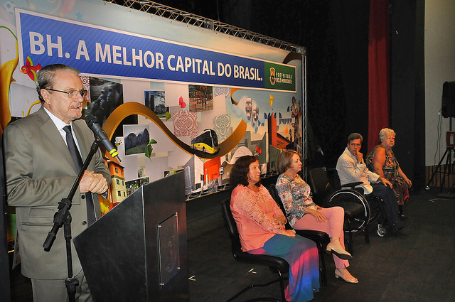 O prefeito Marcio Lacerda no evento. Foto: Breno Pataro/PBH