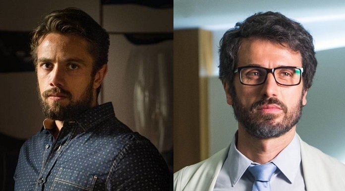 Renato (Rafael Cardoso) e Samuel (Eriberto Leão): acusação de assédio gay após demissão