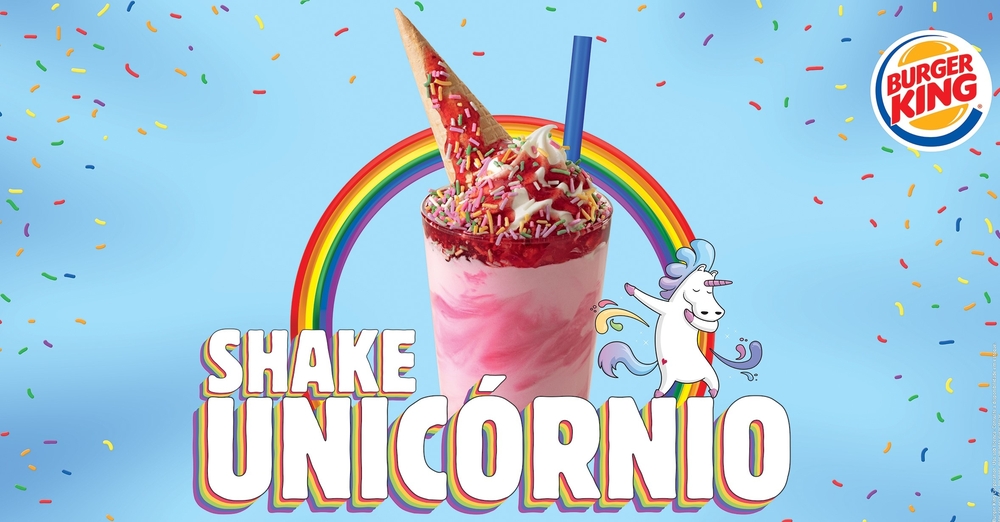 Burger King lança o Shake Unicórnio em homenagem à Parada LGBT de São Paulo