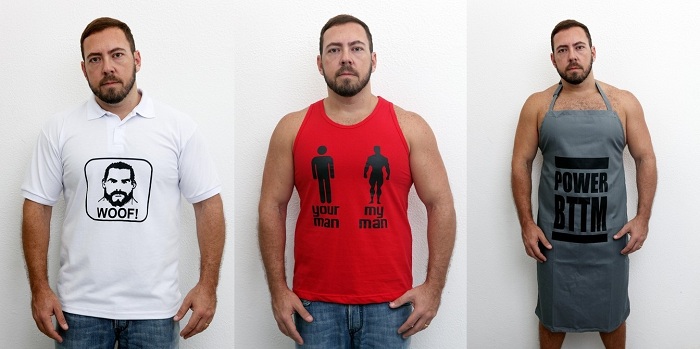 Nova grife Shout foca no público LGBT e tem camisetas, aventais e bonés para os ursos e bears