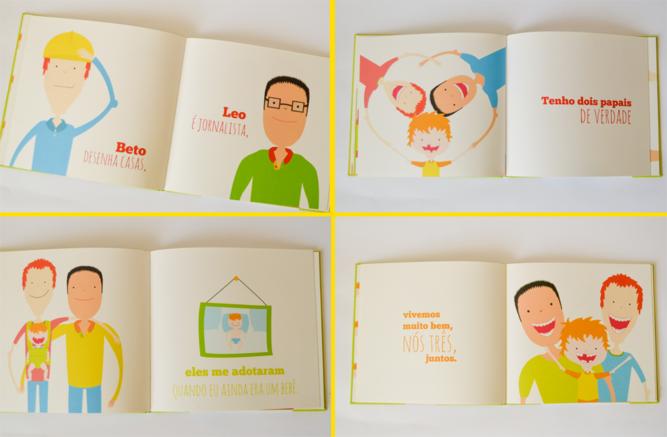 'Tenho Dois Papais', de Bela Bordeaux, trata de uma criança que tem pais gays. Livro infantil precisa da colaboração do público para ser produzido