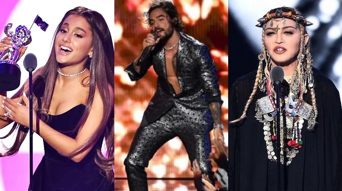 Ariana Grande, Maluma e Madonna no VMA 2018
