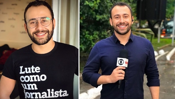 Pela primeira vez, casal de repórteres Pedro Figueiredo e Erick