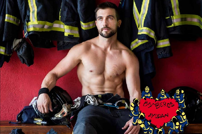 Bombeiros espanhóis tiram a roupa para calendário beneficente