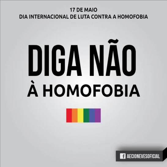 Aécio Neves, do PSDB, posta mensagem em apoio à cidadania LGBT