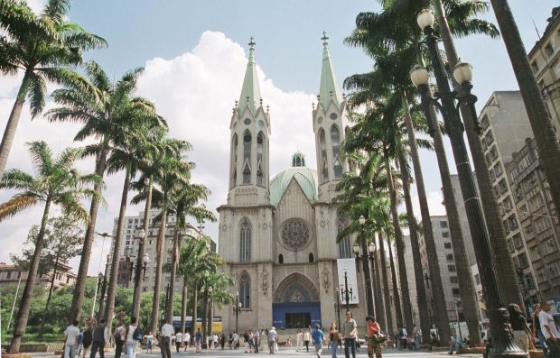 Catedral da Sé, próxima ao marco zero da capital